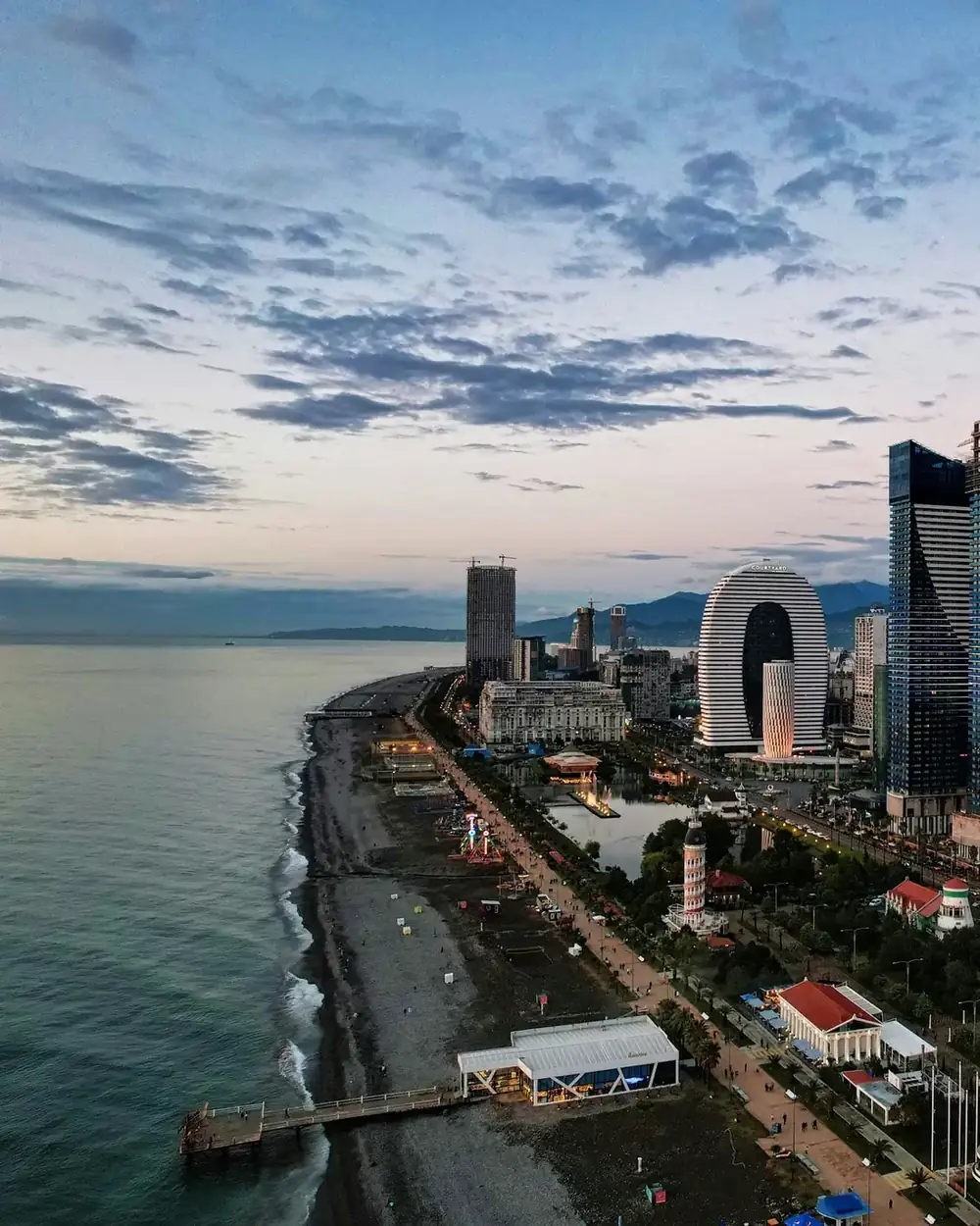 The Black Sea and Batumi coastline