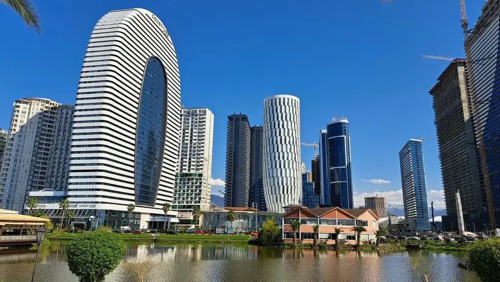 Contemporary buildings beside Batumi’s waterfront